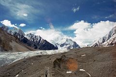 08 Trekking On The Upper Baltoro Glacier Towards Shagring Camp With Gasherbrum VI, Baltoro Kangri And Kondus Peak.jpg